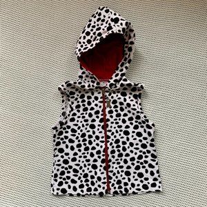 Vintage Please Mum Made in Canada Dalmatian Hooded Vest | S